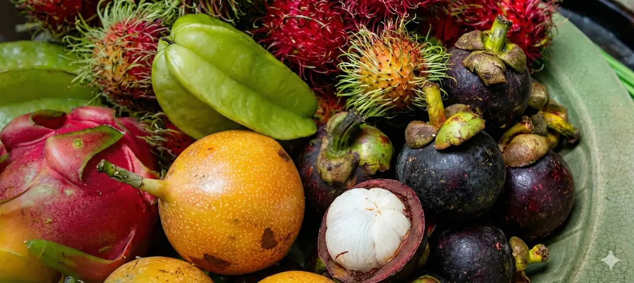 Tropical fruits background β IslandFruitGuide
