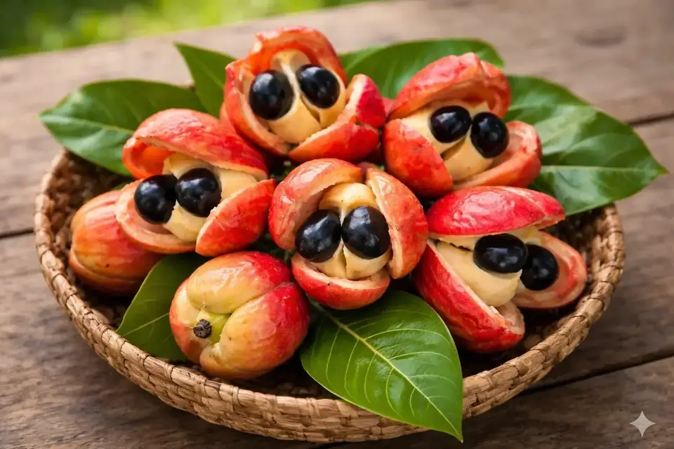 Fresh ackee tropical fruit β IslandFruitGuide